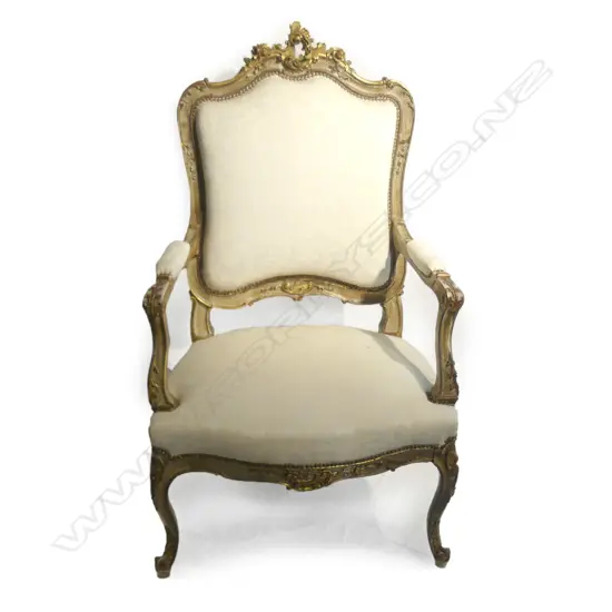 A French bergère armchair