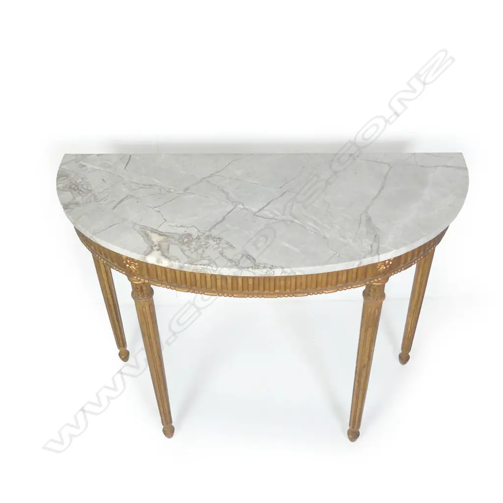 A French style demi-lune console table Image 1++