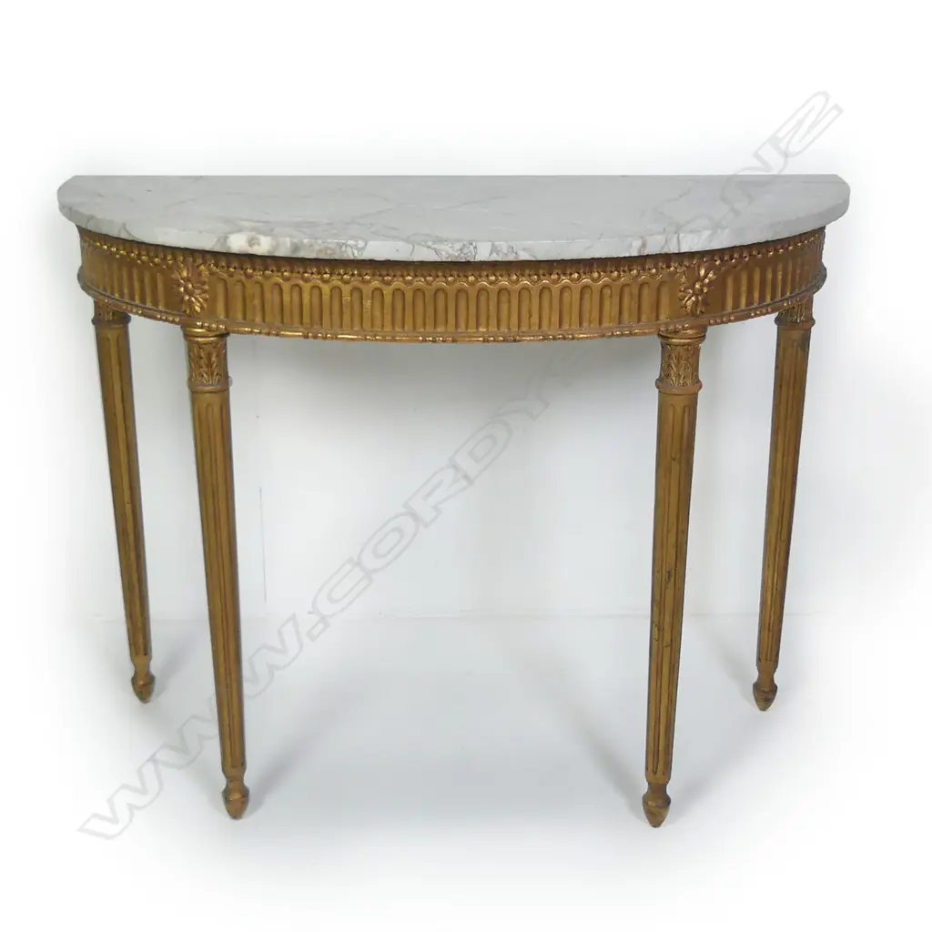 A French style demi-lune console table Image 1++