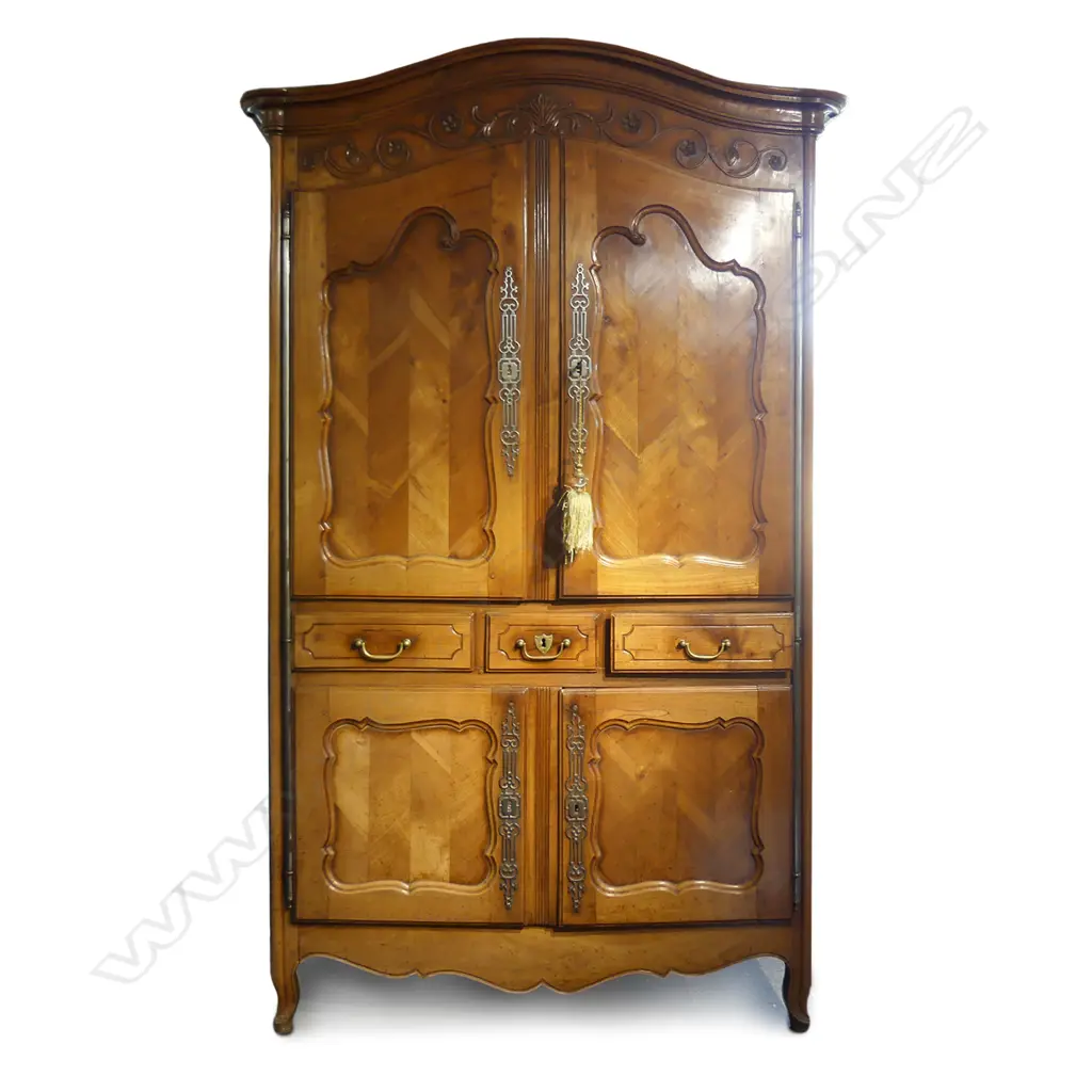 A 19thC French chestnut armoire Image 1++