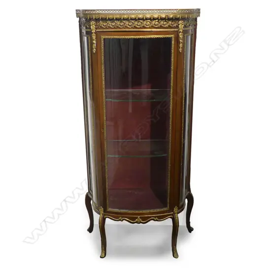 A French mahogany vitrine
