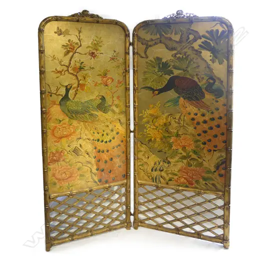A Chinese Chippendale style gilt screen
