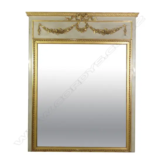 A French style trumeau mirror