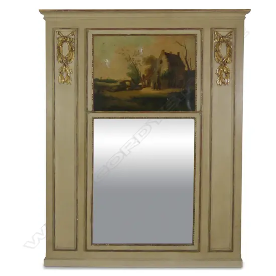 A French style trumeau mirror