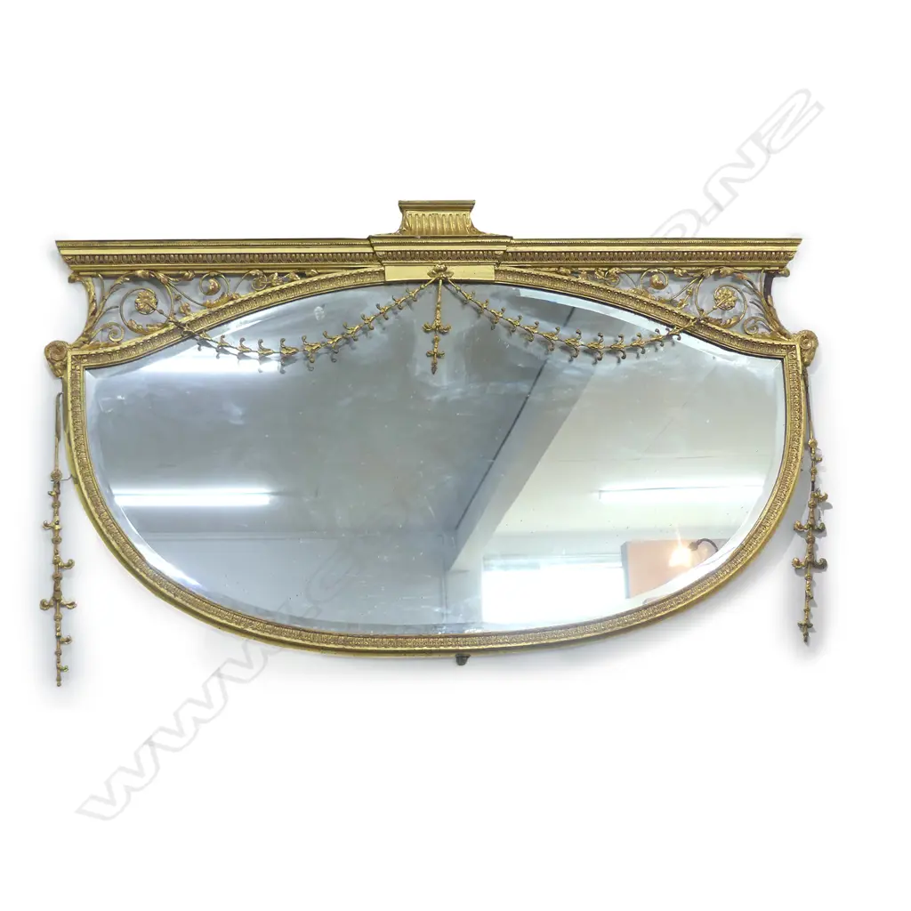 A 19thC overmantel mirror Image 1++