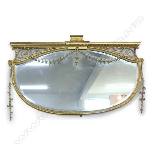A 19thC overmantel mirror