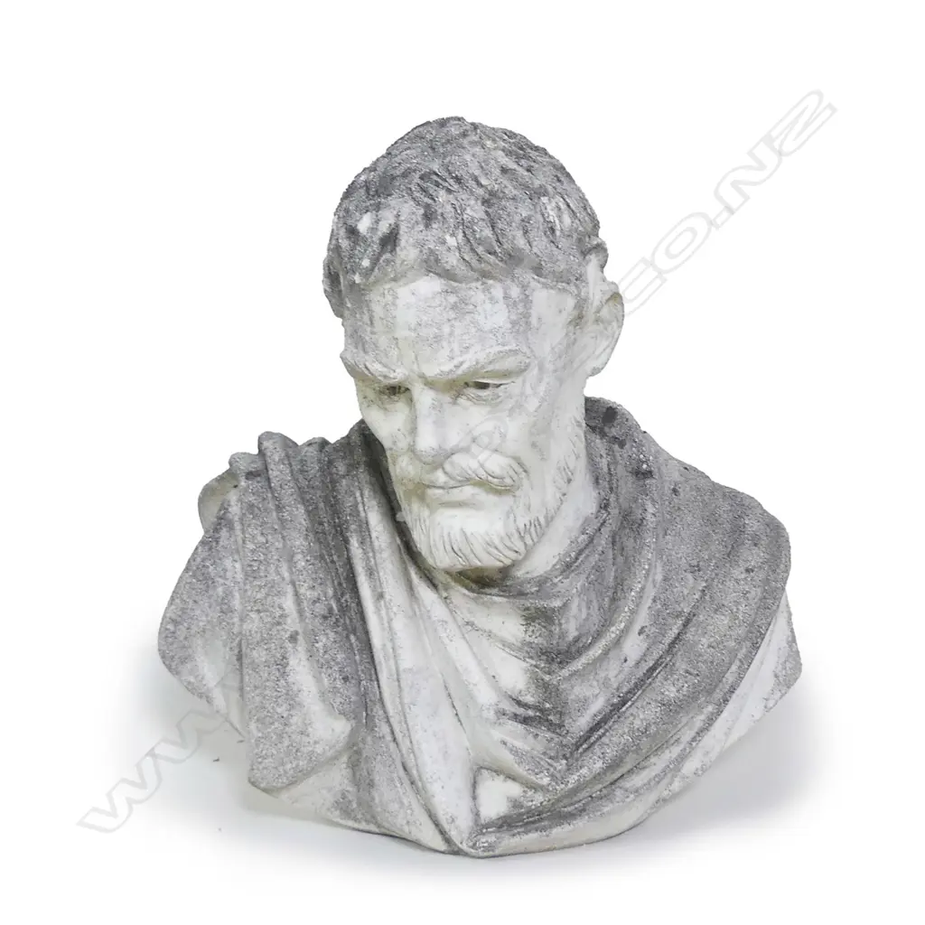 A vintage concrete bust of the sculptor Michelangelo Image 1++
