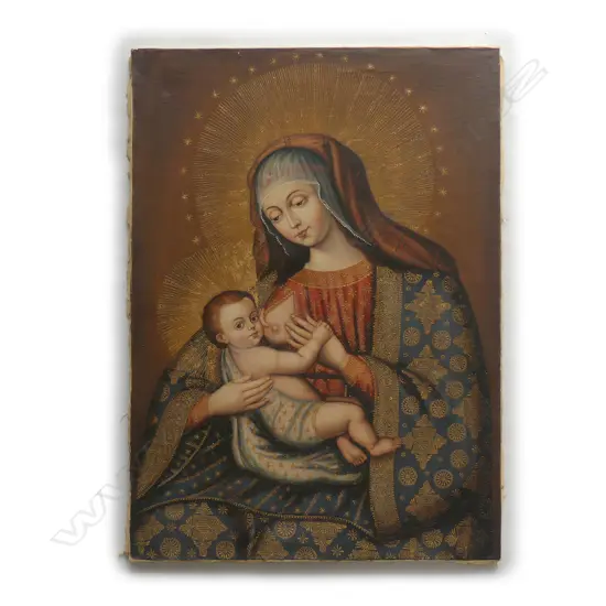 A vintage South American religious painting