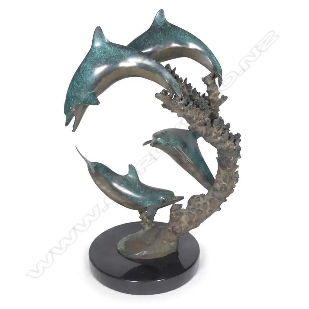 A bronze marine sculpture by Dale J. Evers (USA b.1955) Image 1++