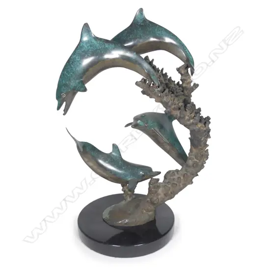 A bronze marine sculpture by Dale J. Evers (USA b.1955)