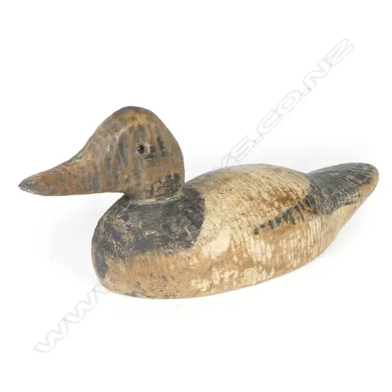 A c.1920 hand carved and chiselled Mallard duck decoy