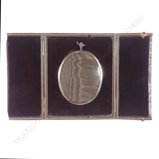 A silver gilt portrait miniature frame