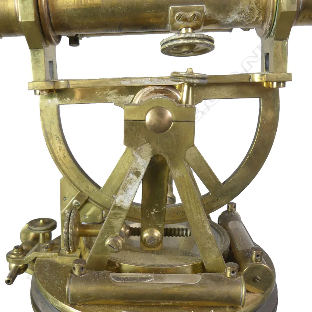 A 19thC brass theodolite by Watkins & Hill Image 1++
