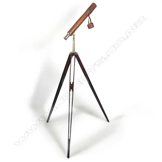 A brass two-draw telescope by Ryland & Son with WWI military markings