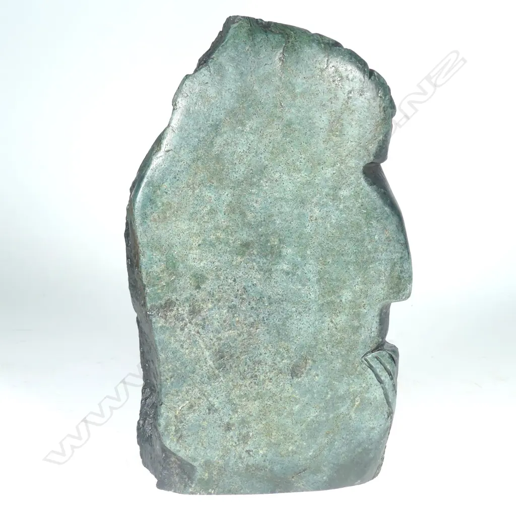 A Maori carved pounamu boulder Image 1++