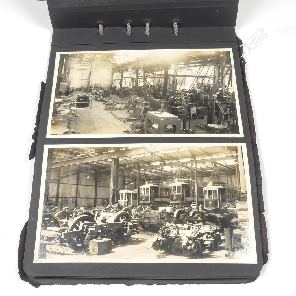 A comprehensive album of 60 photographs of Auckland City Corporation trams and buses Image 1++