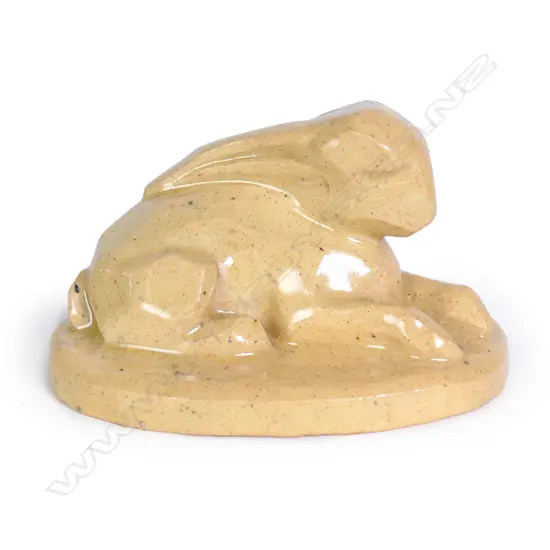 A Jack Hutchison recumbent pottery hare