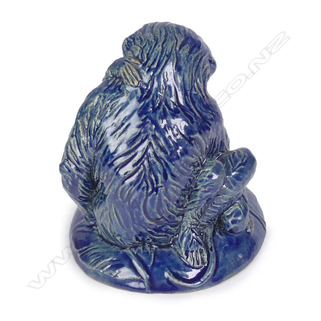 A rare Jack Hutchison sculpted pottery monkey group figure Image 1++