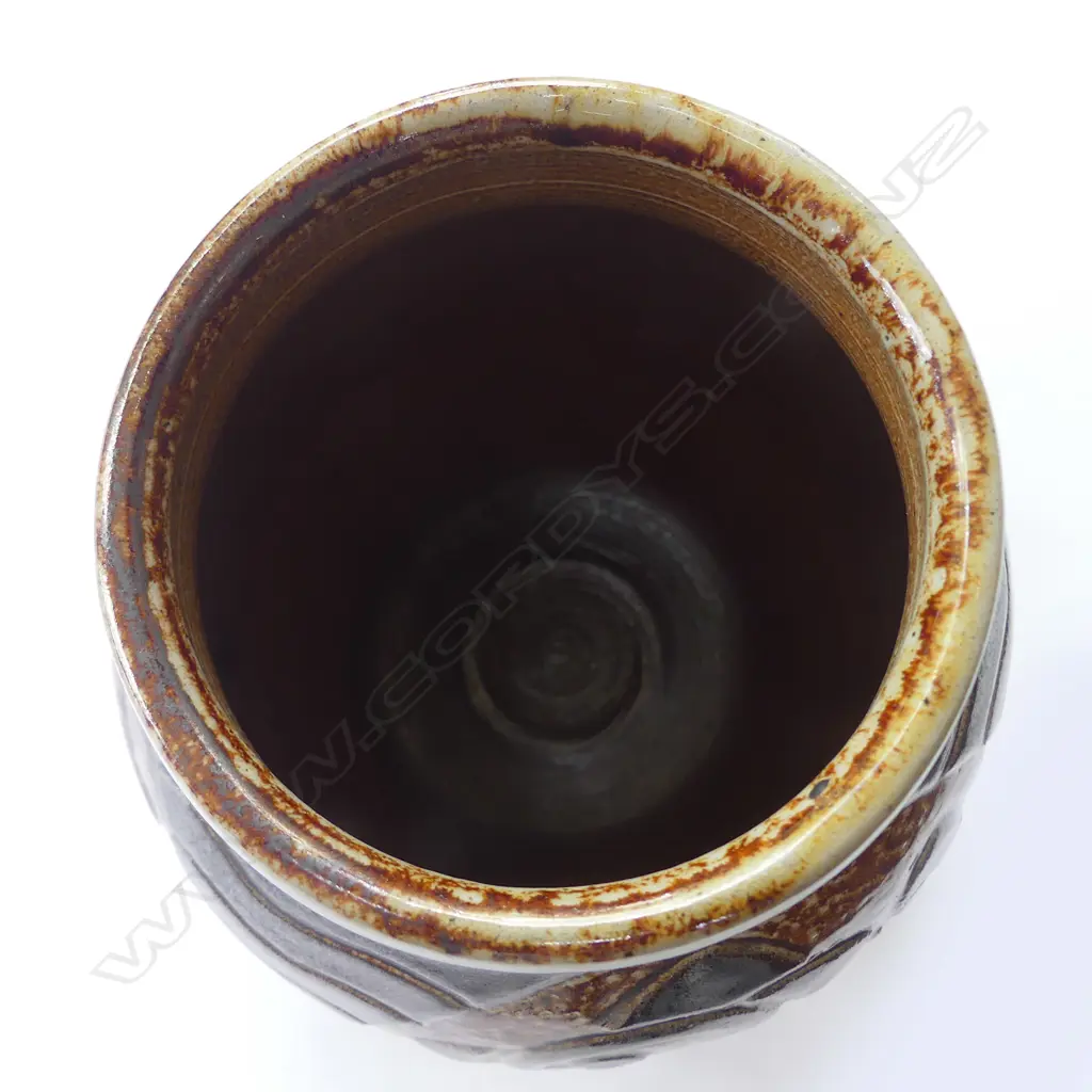 An exceptional Olive Jones Art Deco salt glazed vase Image 1++