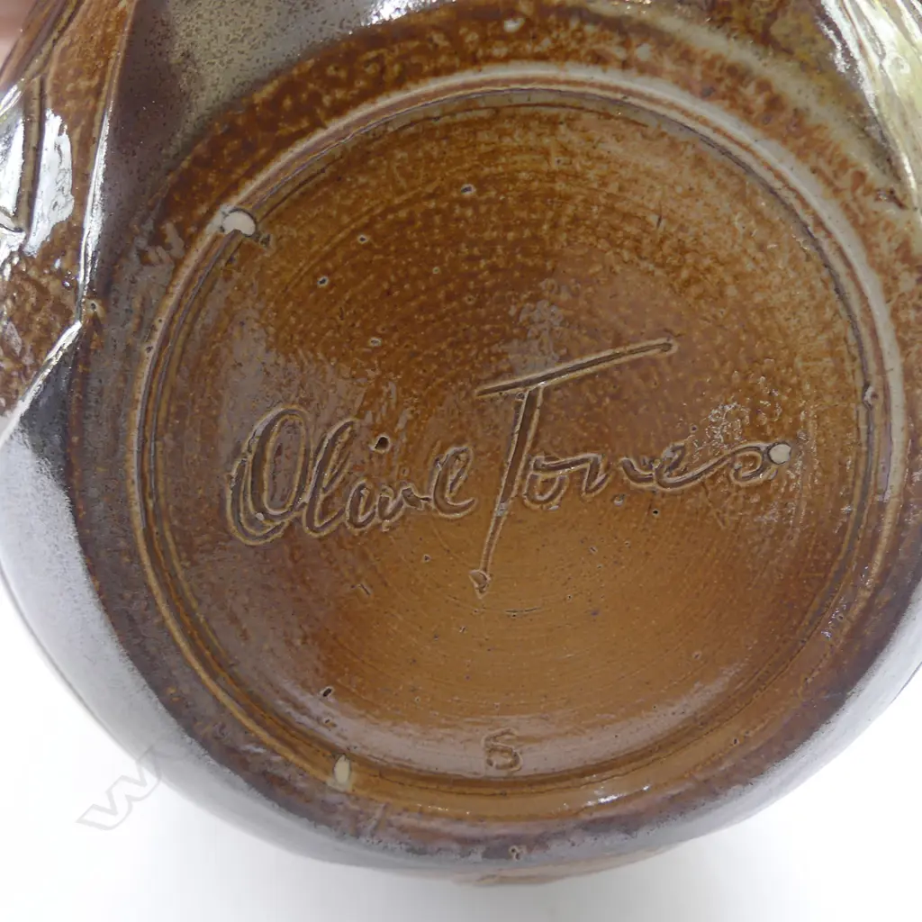 An exceptional Olive Jones Art Deco salt glazed vase Image 1++