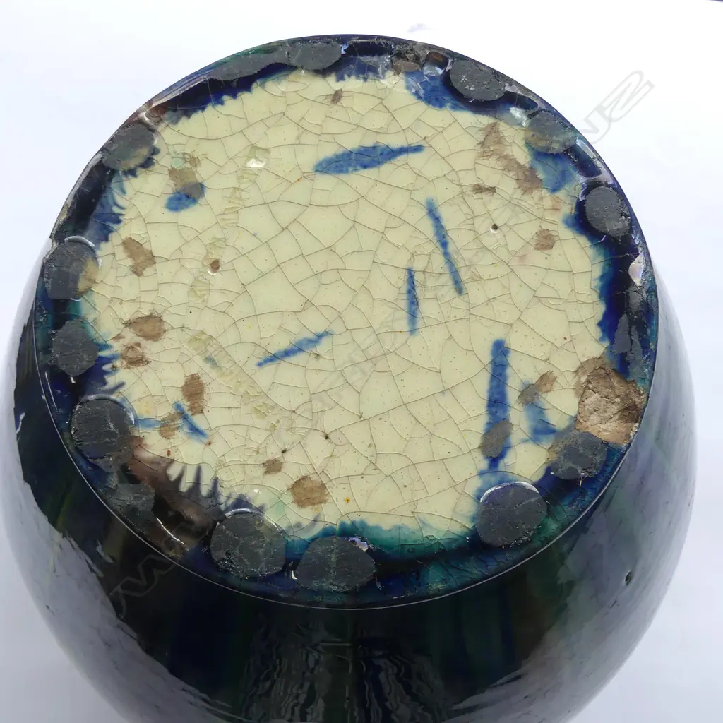 A large and impressive Jova Rancich majolica glazed ovoid vase Image 1++