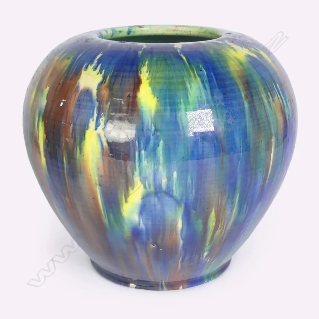 A large and impressive Jova Rancich majolica glazed ovoid vase Image 1++