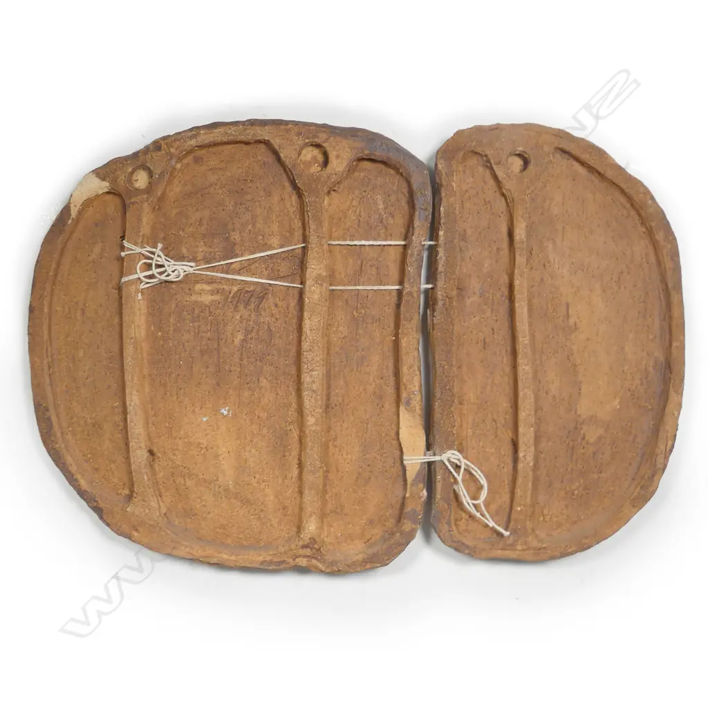 A Doris Dutch pottery diptych wall panel Image 1++