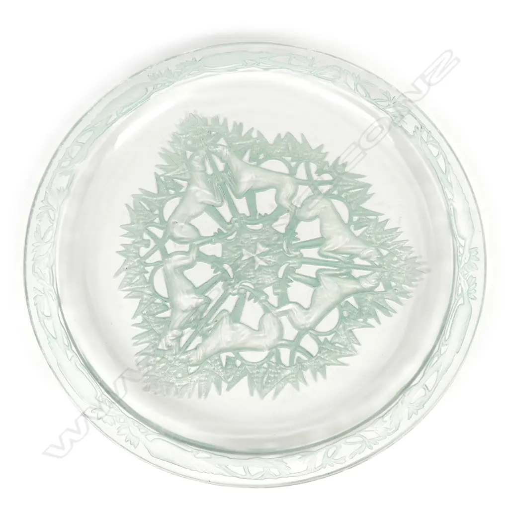 A René Lalique "Chasse Chiens" 1914 design plate Image 1++