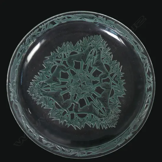 A René Lalique "Chasse Chiens" 1914 design plate