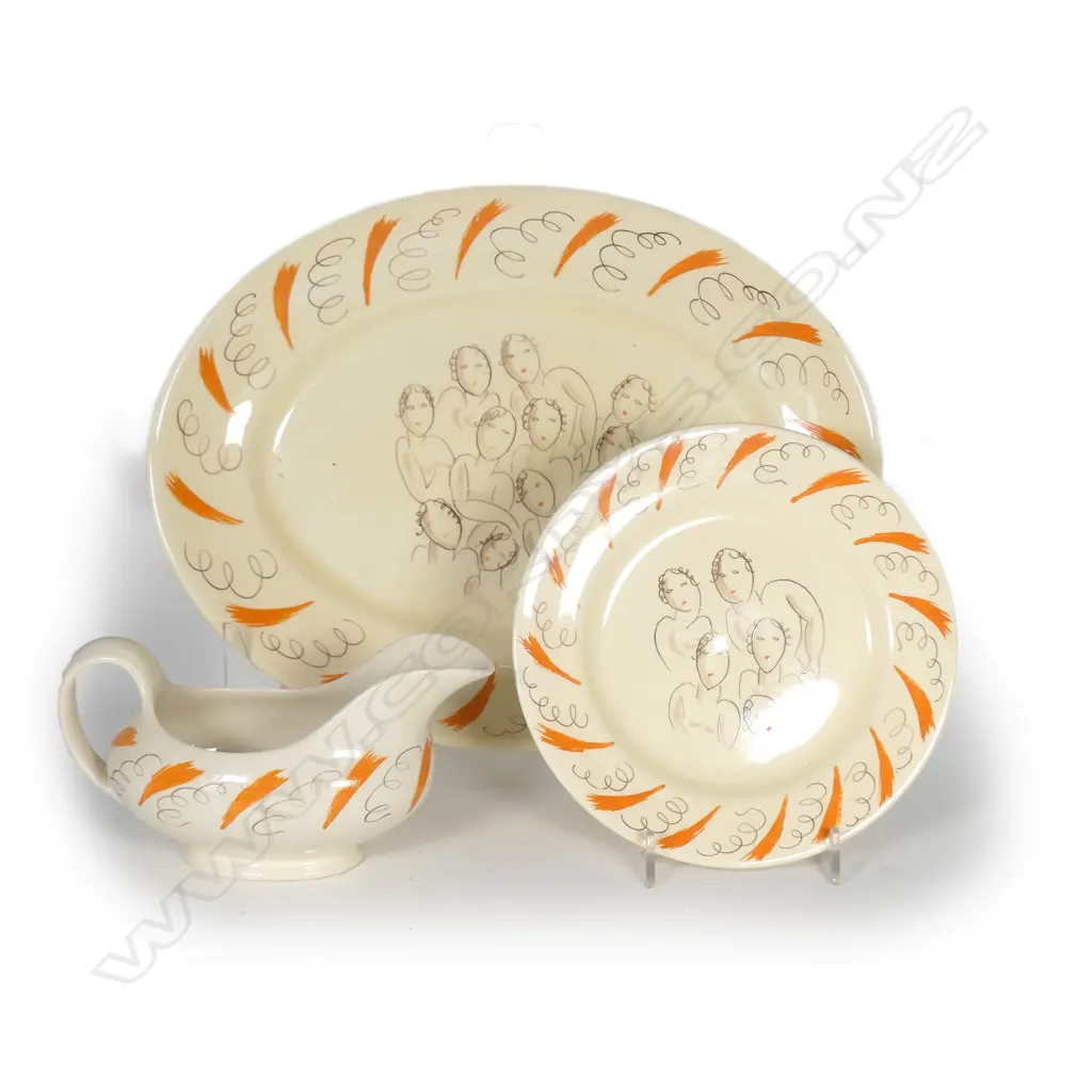 Three pieces of Clarice Cliff china Image 1++