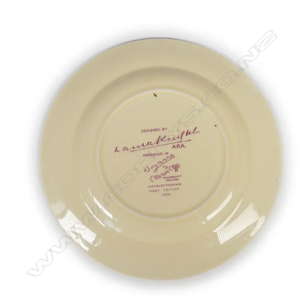 Three pieces of Clarice Cliff china Image 1++