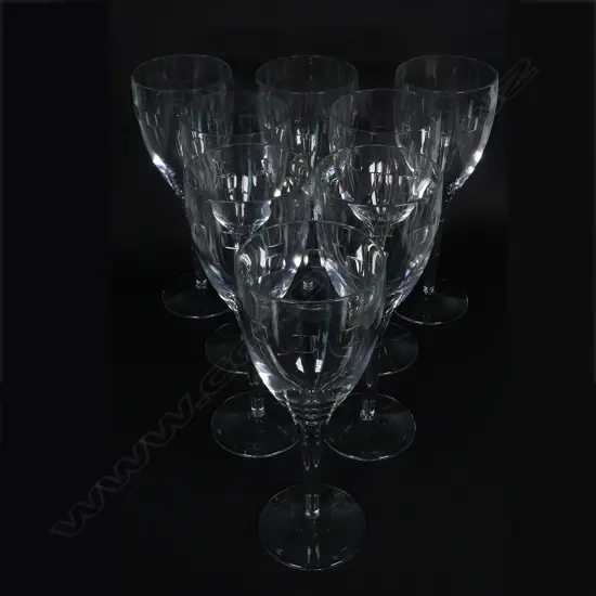 Eight Waterford Geo red wine glasses