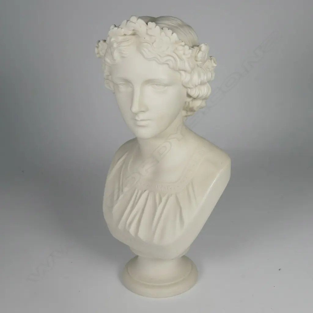 A Copeland Parian ware bust 'May Queen' Image 1++