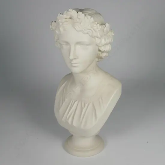A Copeland Parian ware bust 'May Queen'