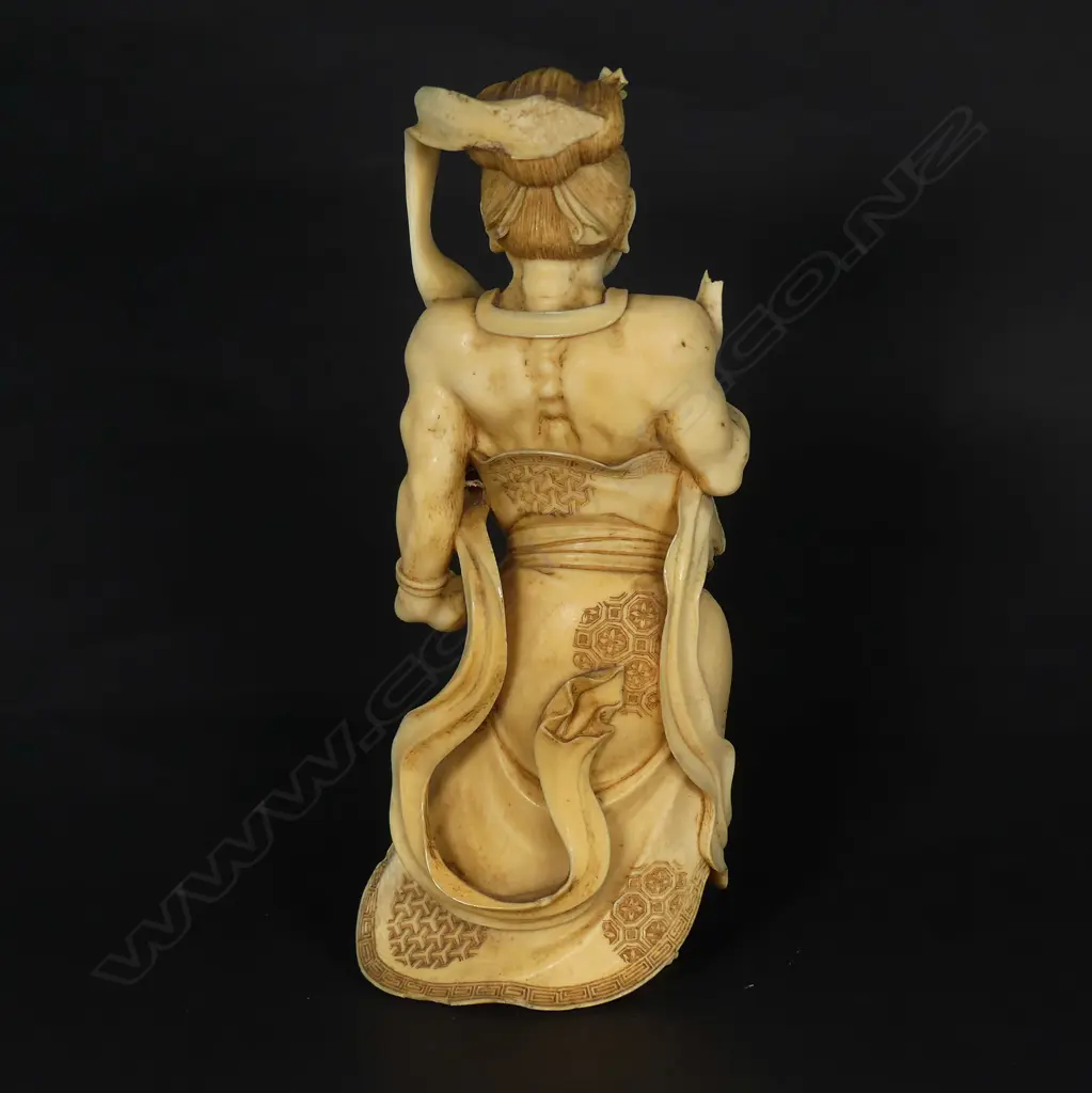 A Japanese ivory okimono of a temple guardian (nio) Image 1++