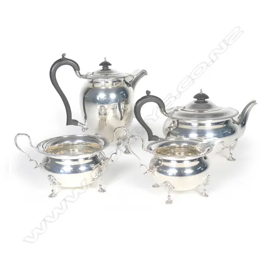 A 20thC silver four piece tea set