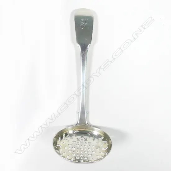 A George III silver sifter ladle