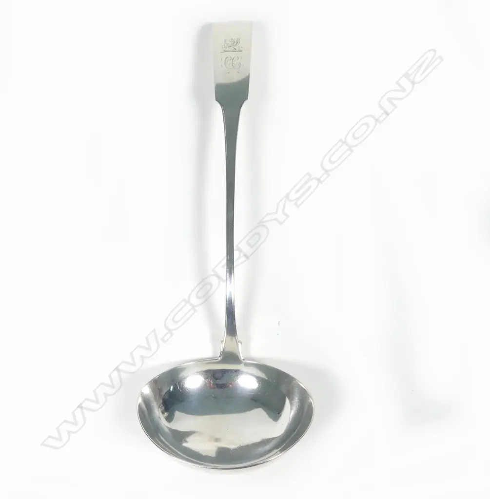 A George III Irish silver soup ladle Image 1++