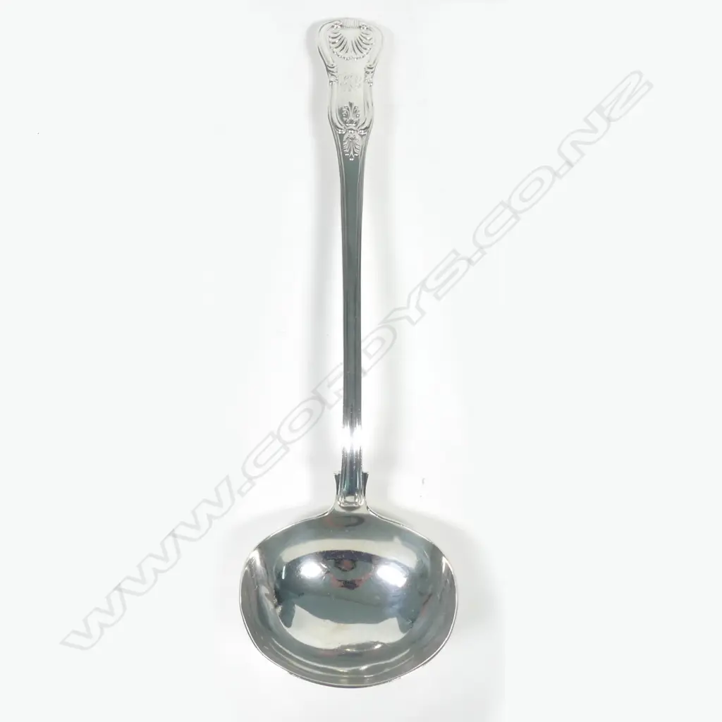 A Victorian silver soup ladle Image 1++