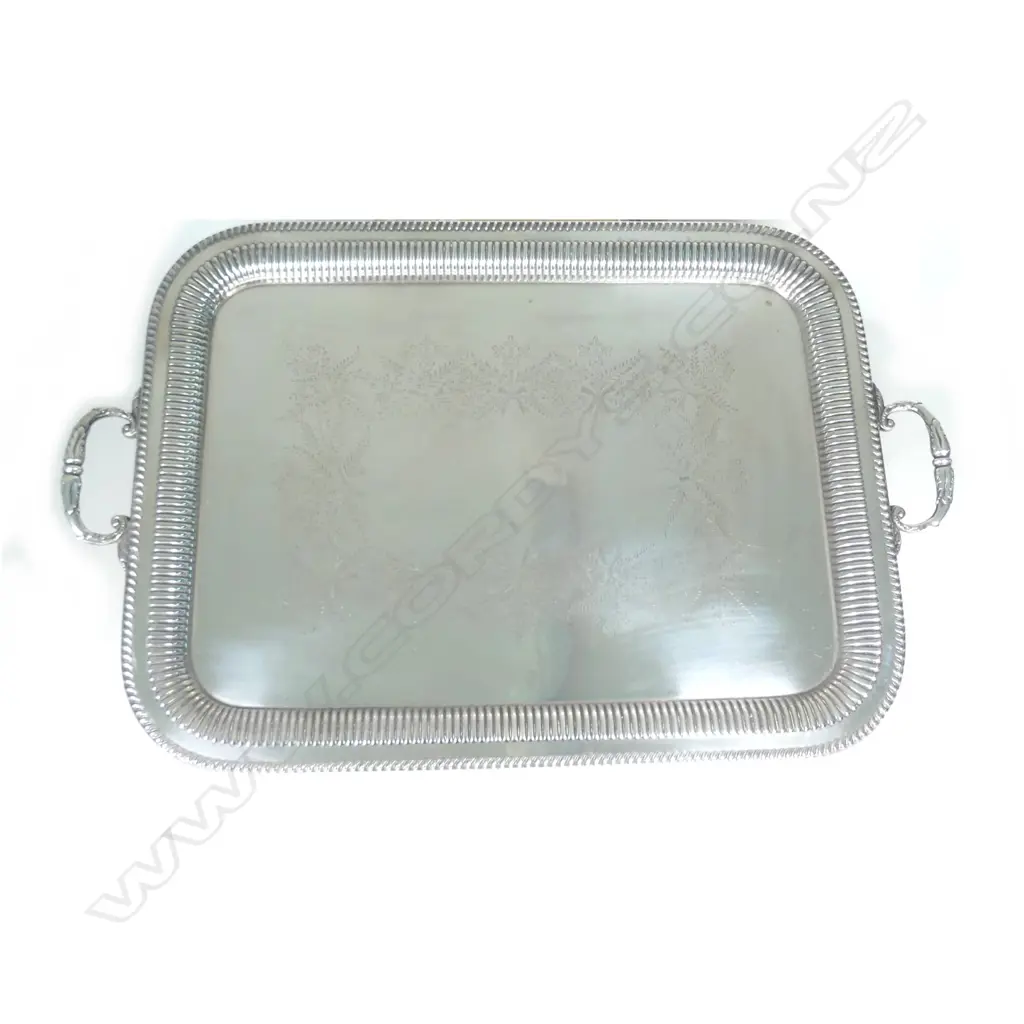 A c.1900 large silver plate banquet tray Image 1++