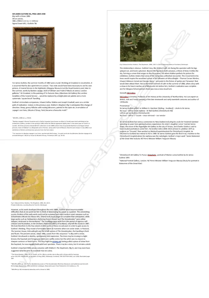 Sir James Guthrie RA Image 1++