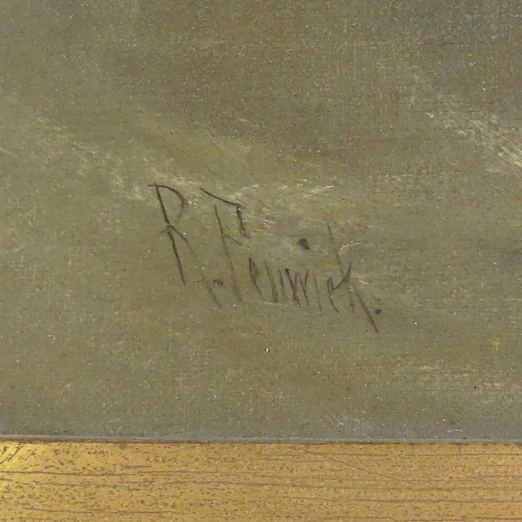 R. Fenwick (19thC British) 'Fishing Boats in English Channel' oil on board Image 1++