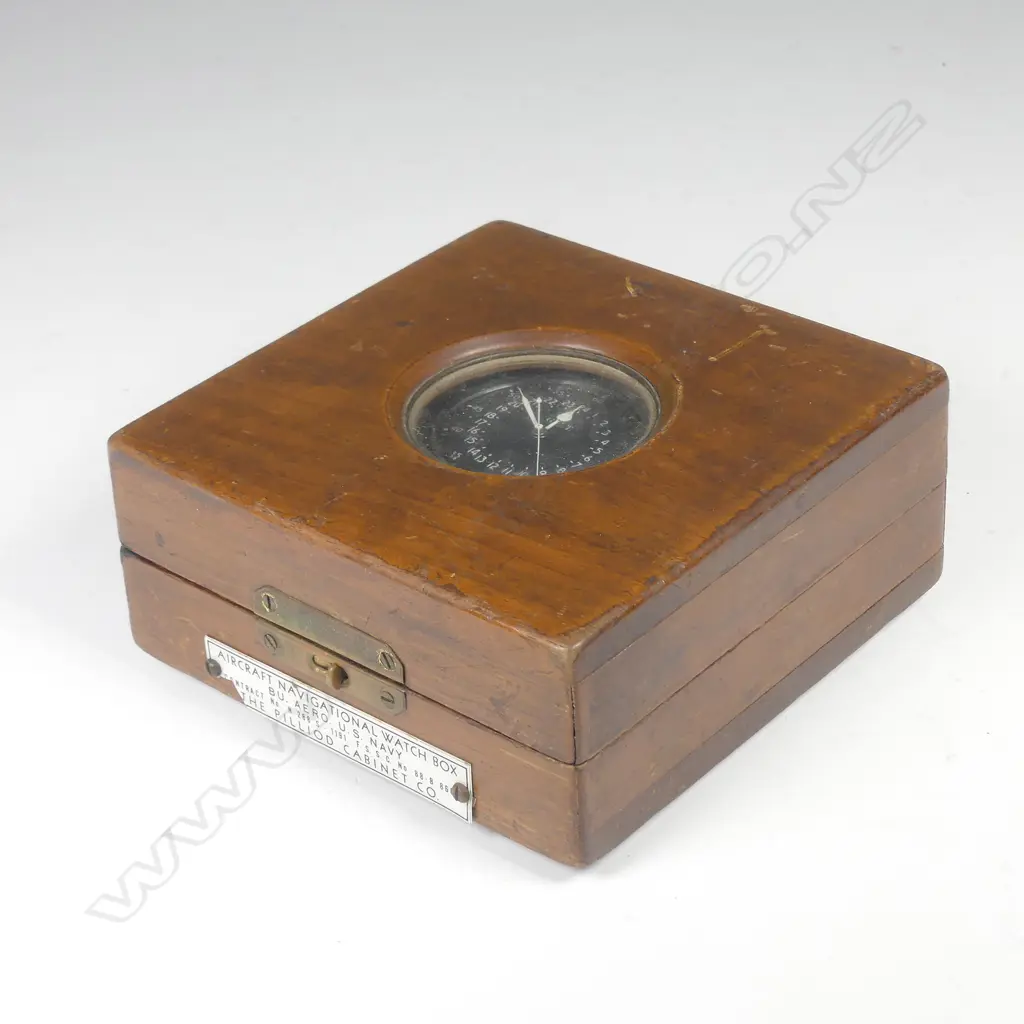 A WWII Hamilton Watch Co. pocket watch in 'Aircraft Watch Box' Image 1++