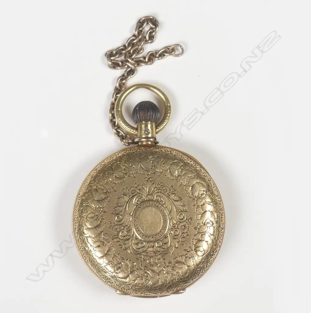 An early 20thC 18ct. yellow gold Baume pocket watch Image 1++