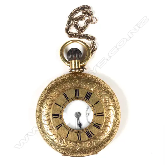 An early 20thC 18ct. yellow gold Baume pocket watch