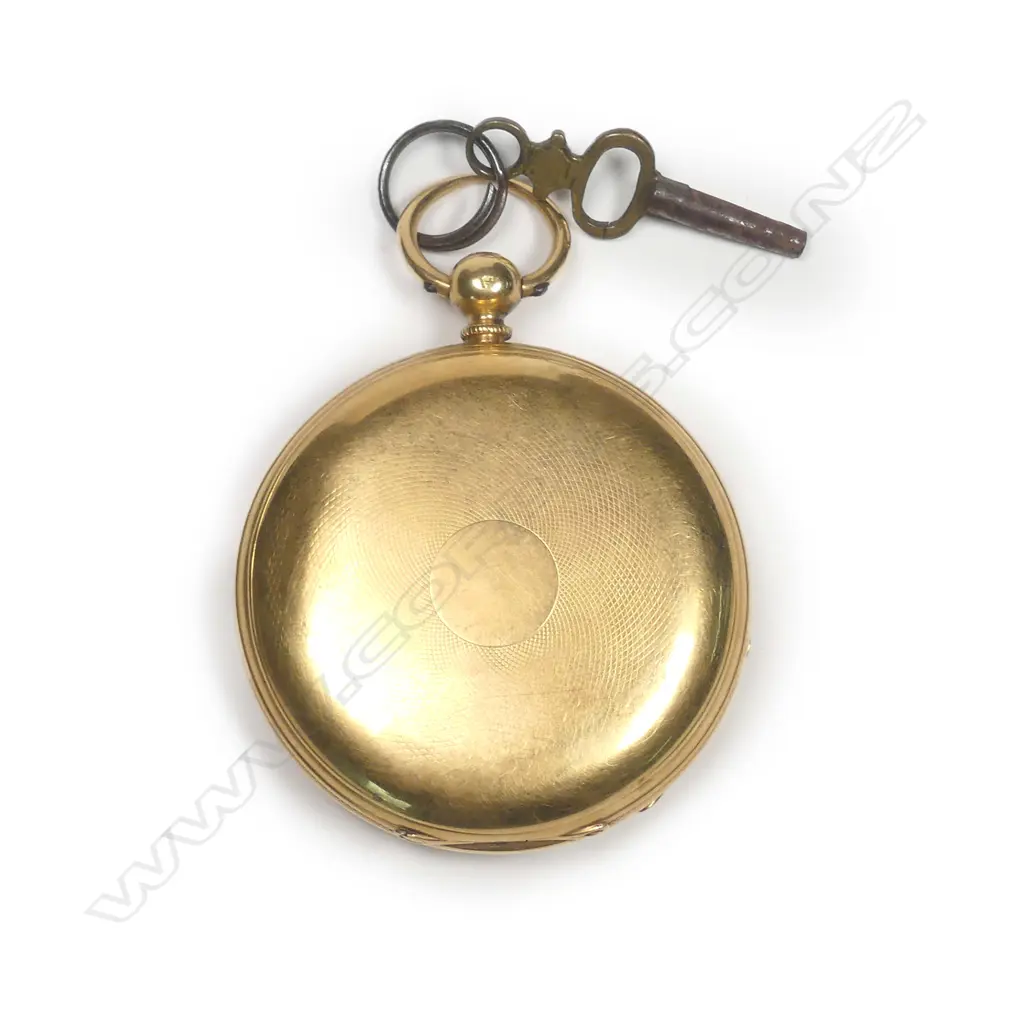 A19thC 18ct. yellow gold full hunter pocket watch by John Bennett of London Image 1++