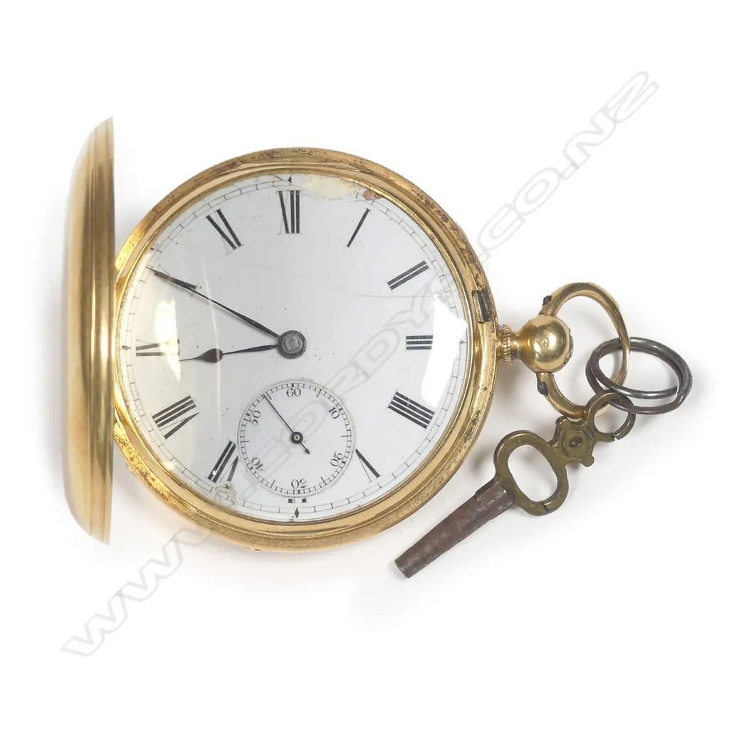 A19thC 18ct. yellow gold full hunter pocket watch by John Bennett of London Image 1++