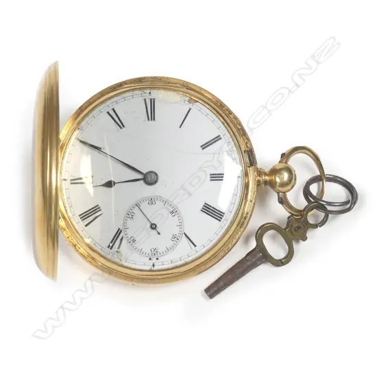 A19thC 18ct. yellow gold full hunter pocket watch by John Bennett of London
