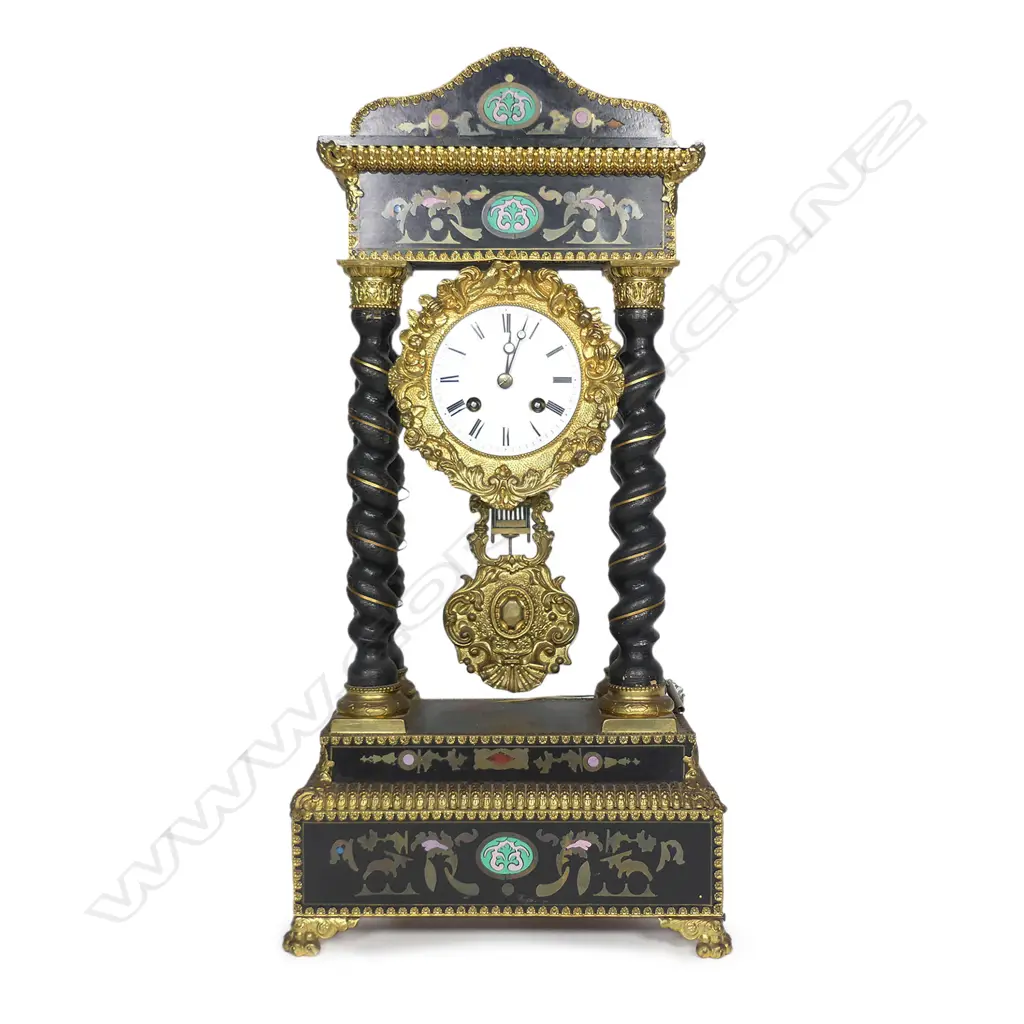 A French 19thC portico clock Image 1++
