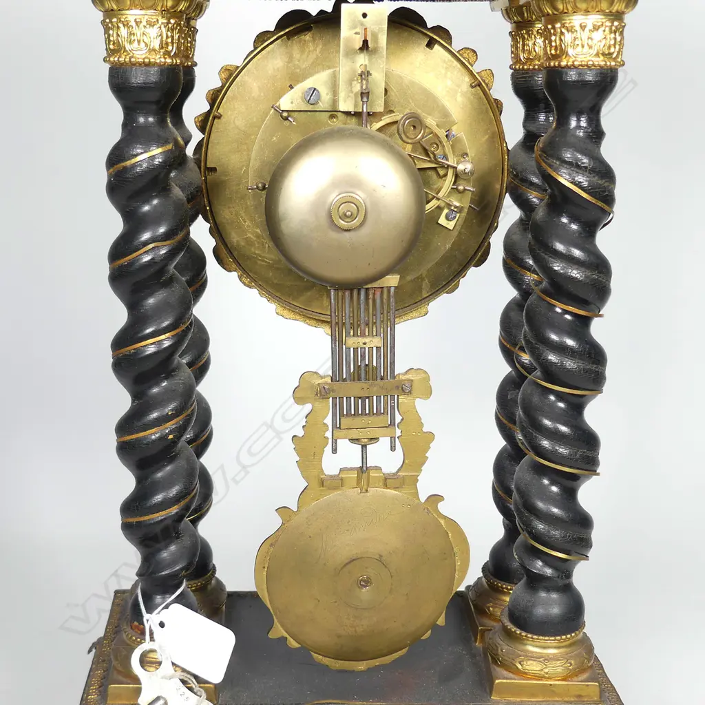 A French 19thC portico clock Image 1++